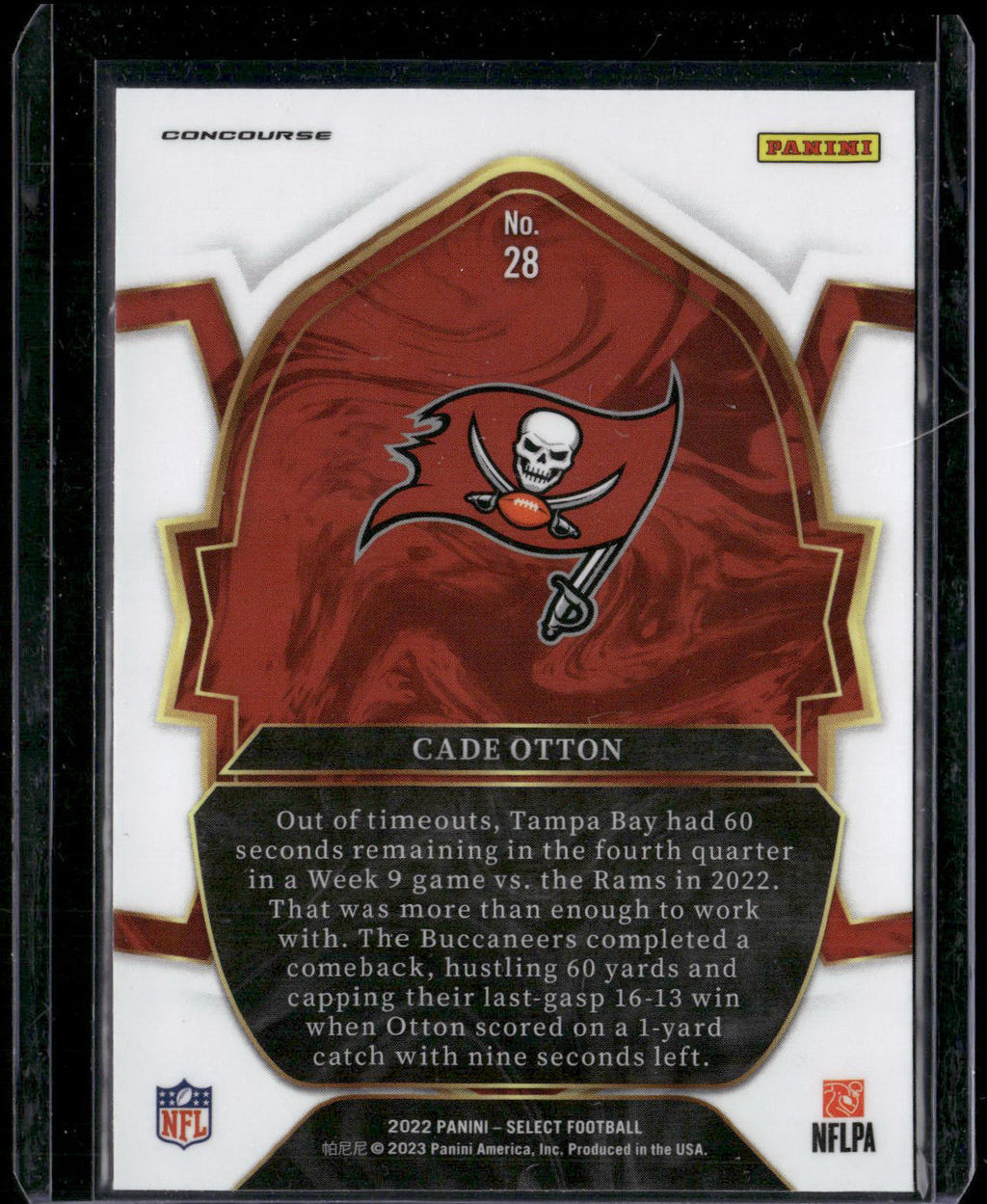 2022 Panini Select #28 Cade Otton