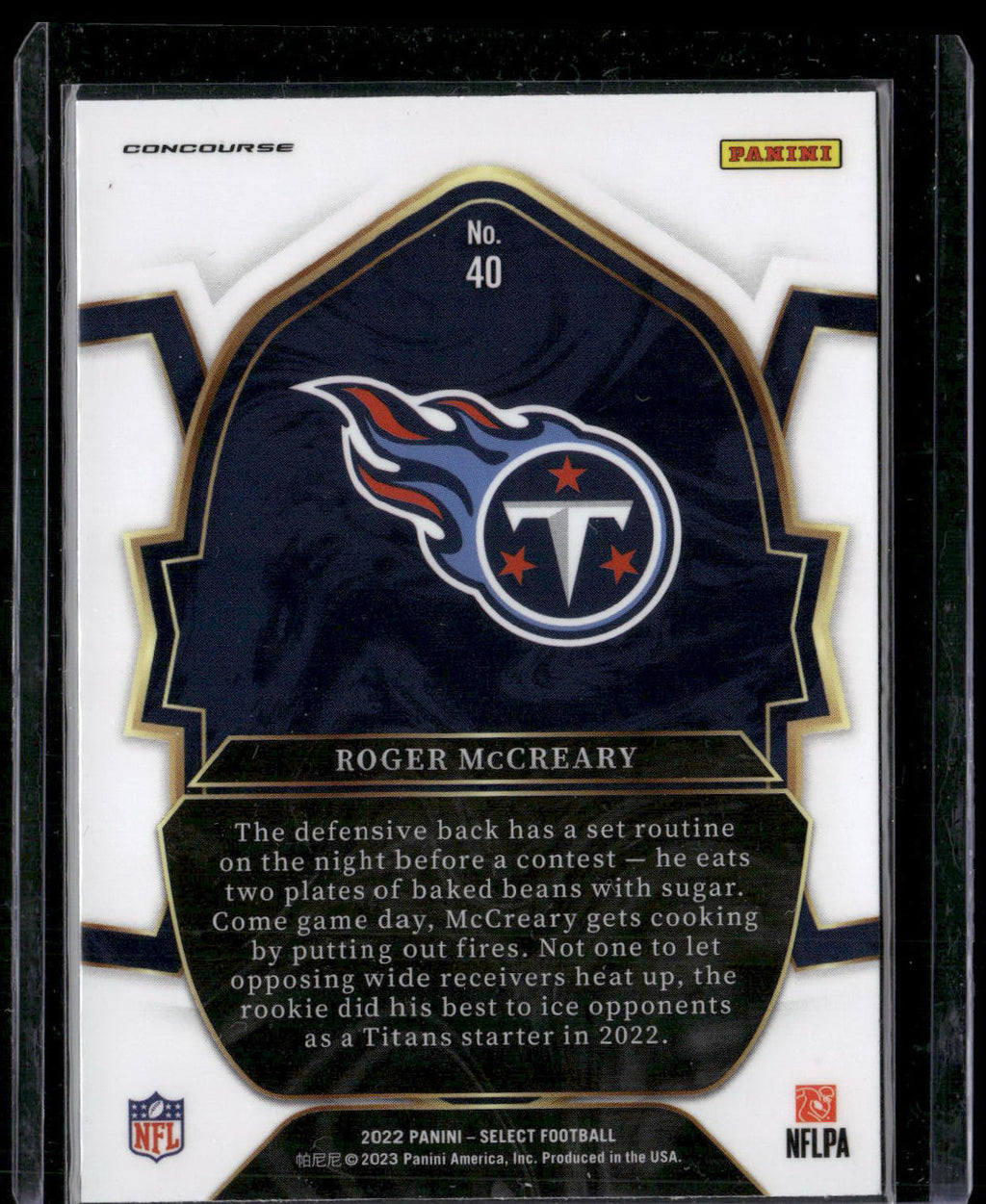 2022 Panini Select #40 Roger McCreary