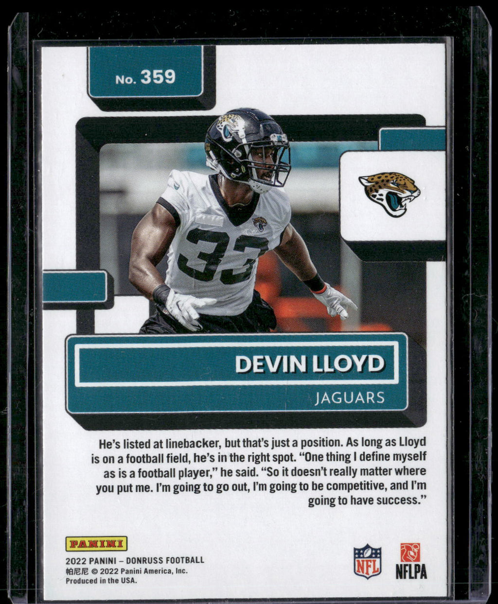 2022 Donruss #359 Devin Lloyd