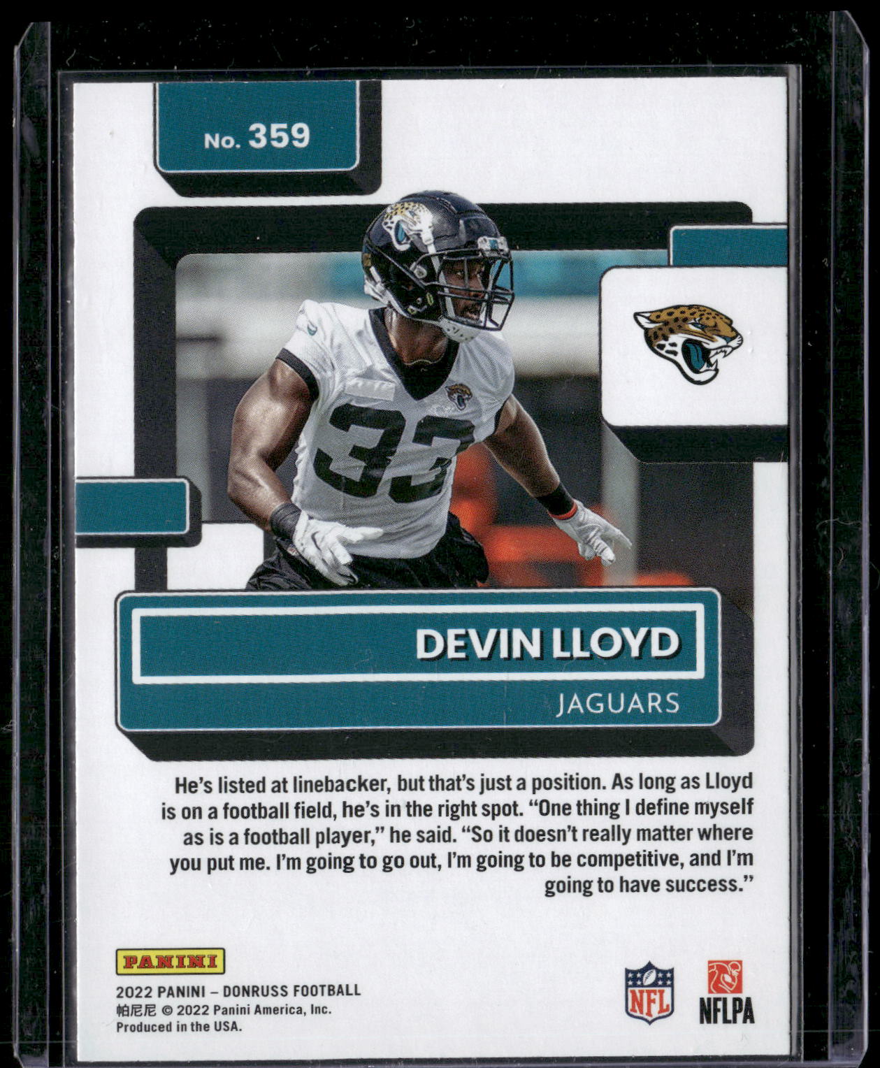 2022 Donruss #359 Devin Lloyd
