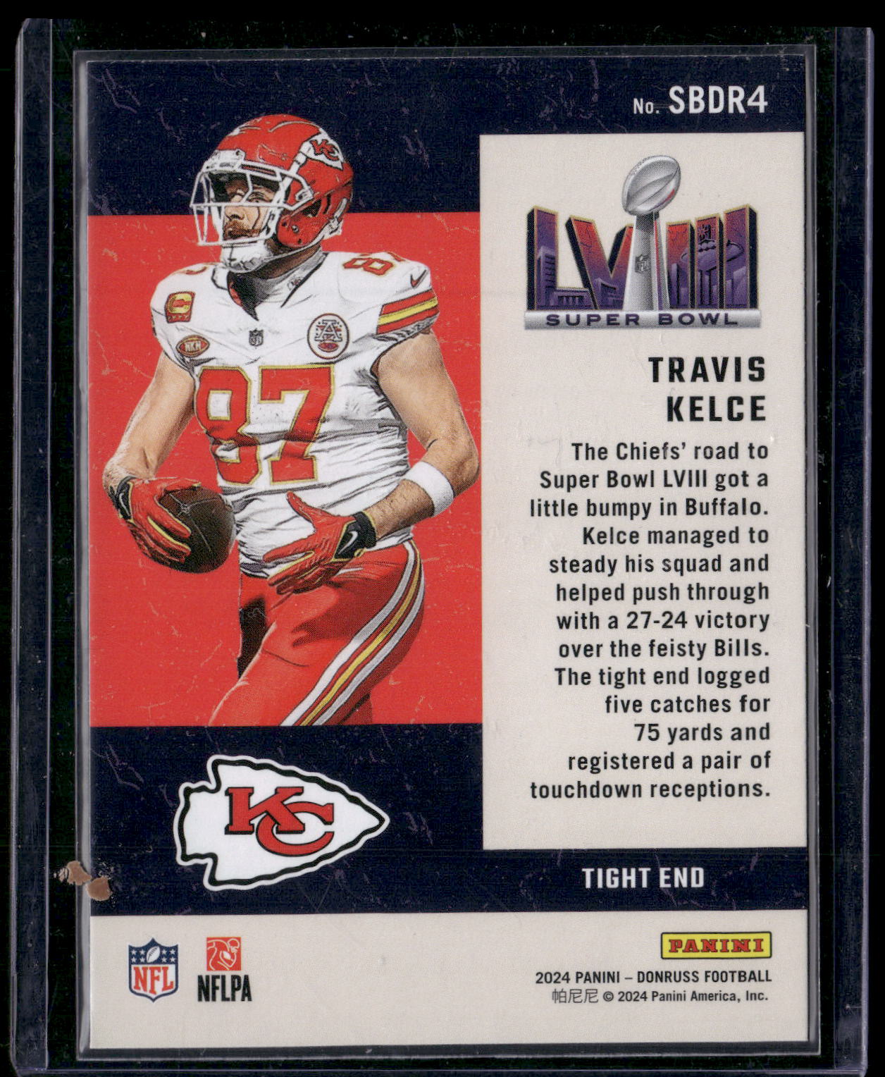 2024 Donruss #SBDR4 Travis Kelce Road to the Super Bowl Divisional Round