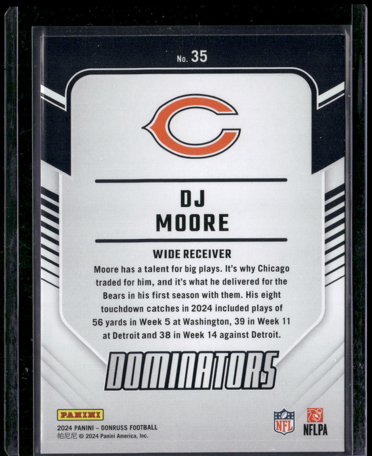 2024 Donruss #35 D.J. Moore Dominators