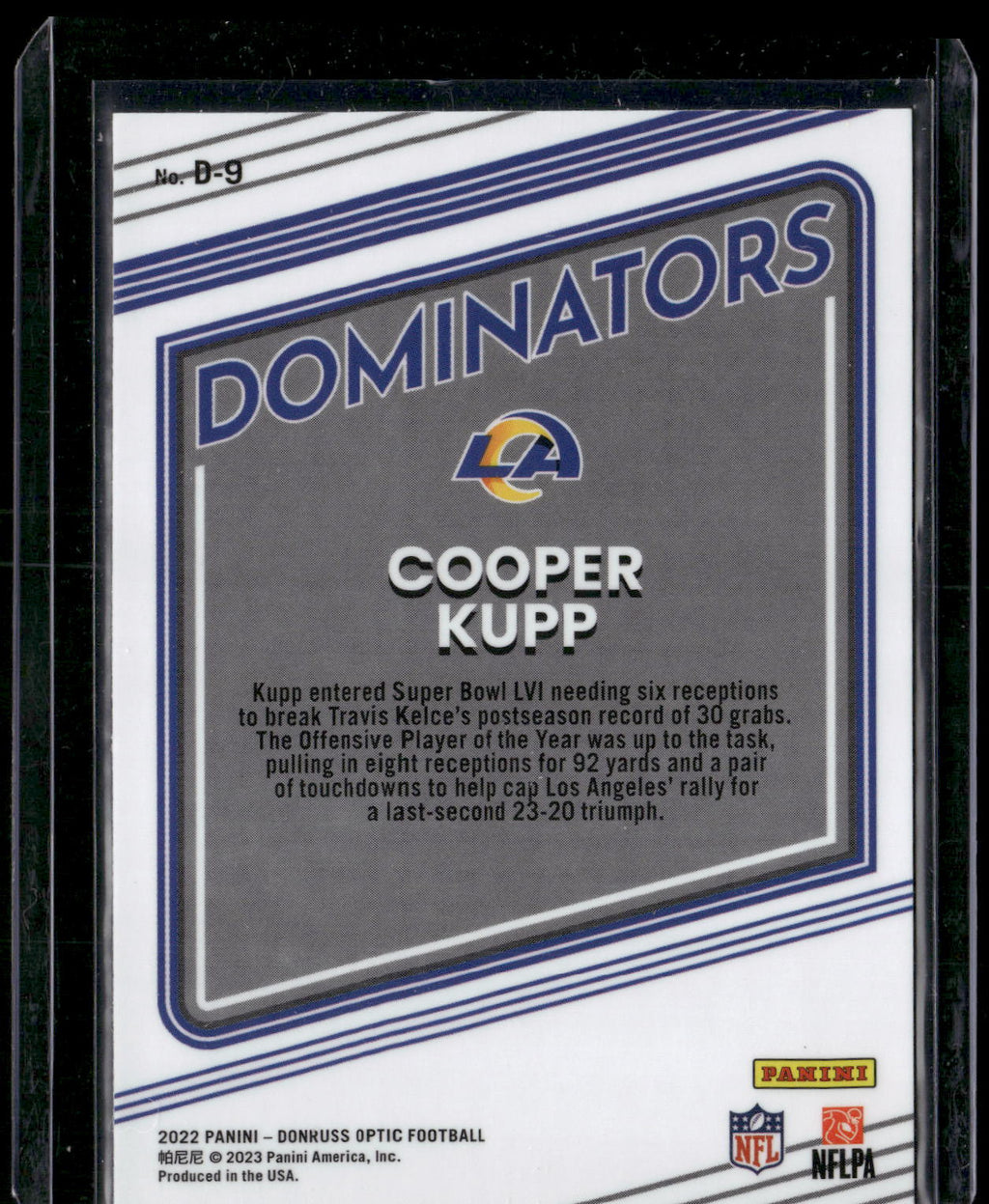 2022 Donruss Optic #D-9 Cooper Kupp Dominators