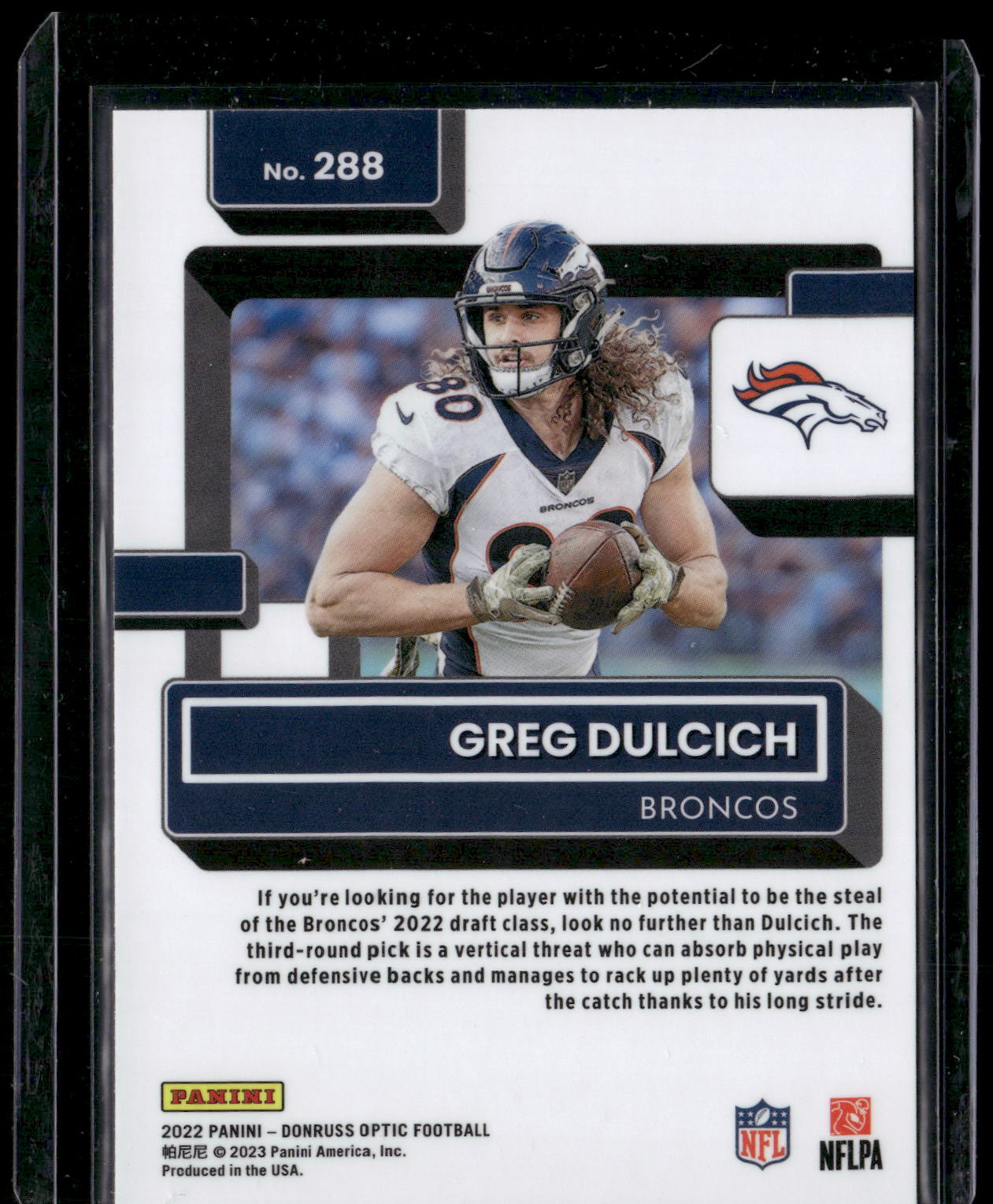 2022 Donruss Optic #288 Greg Dulcich
