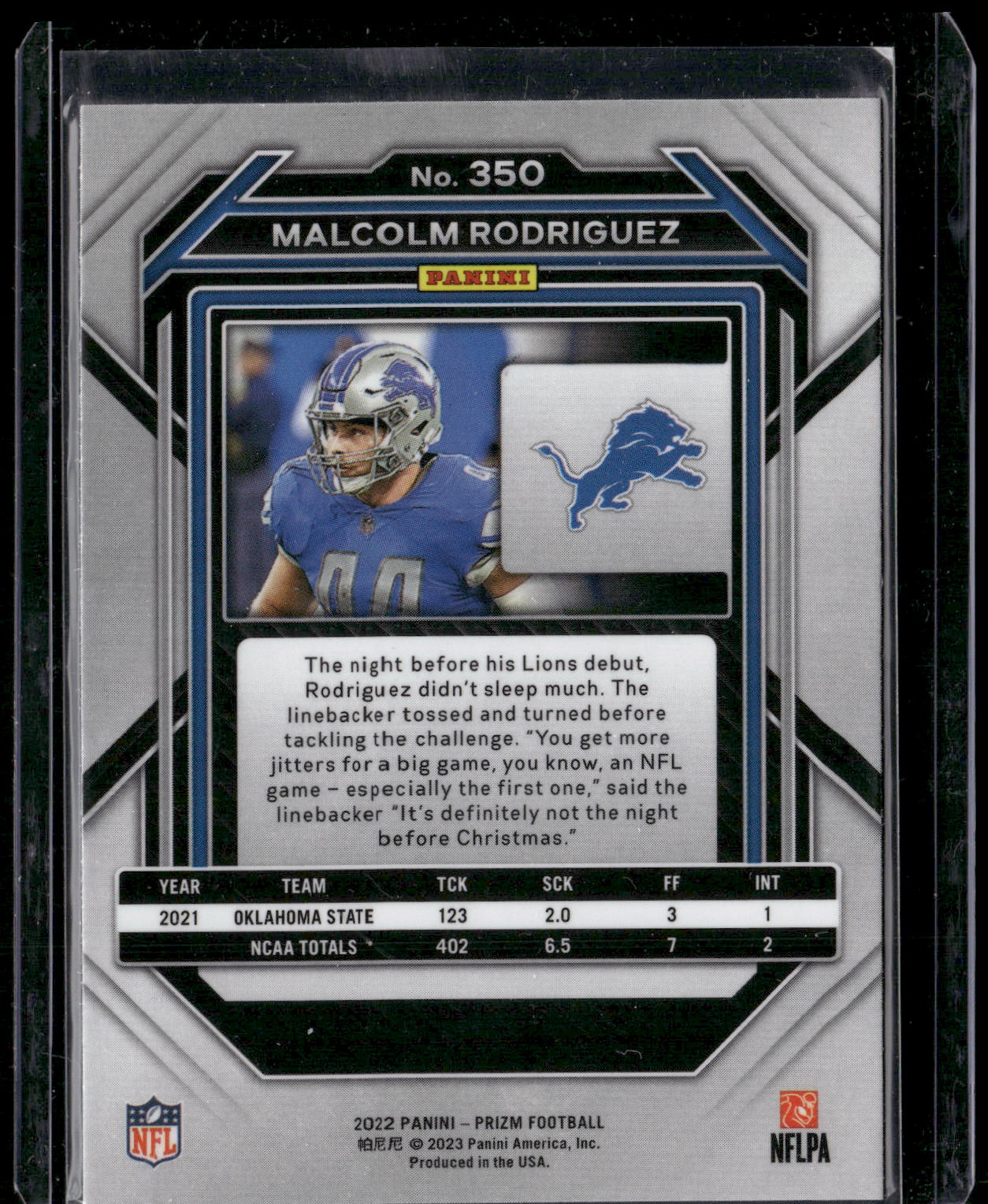 2022 Panini Prizm #350 Malcolm Rodriguez