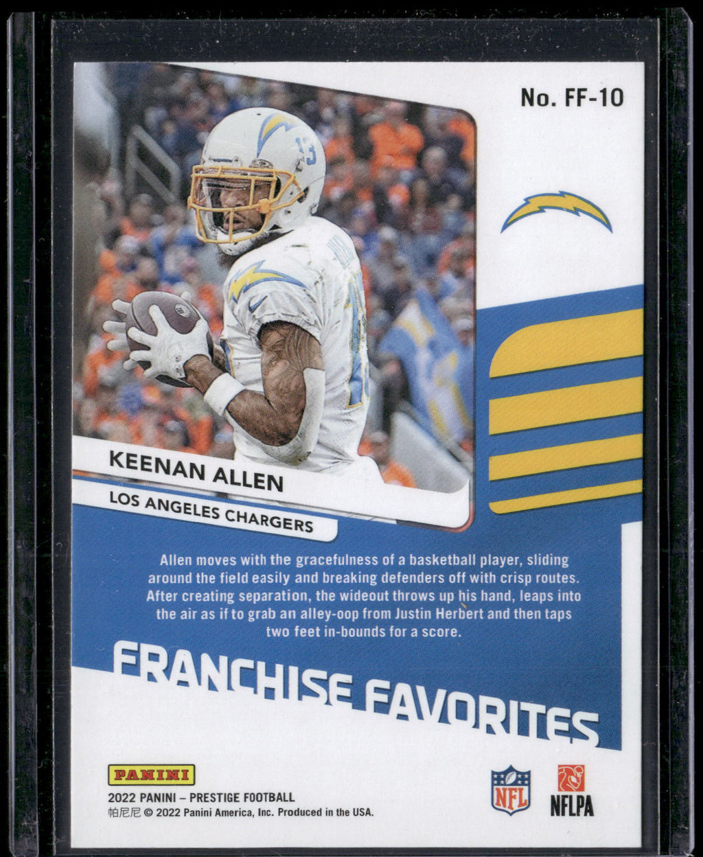 2022 Panini Prestige #FF-10 Keenan Allen Franchise Favorites