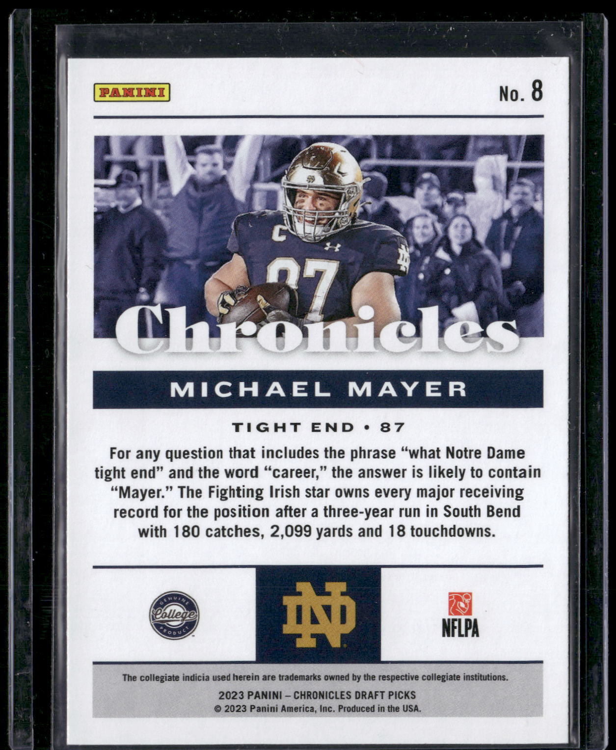 2023 Panini Chronicles Draft Picks #8 Michael Mayer