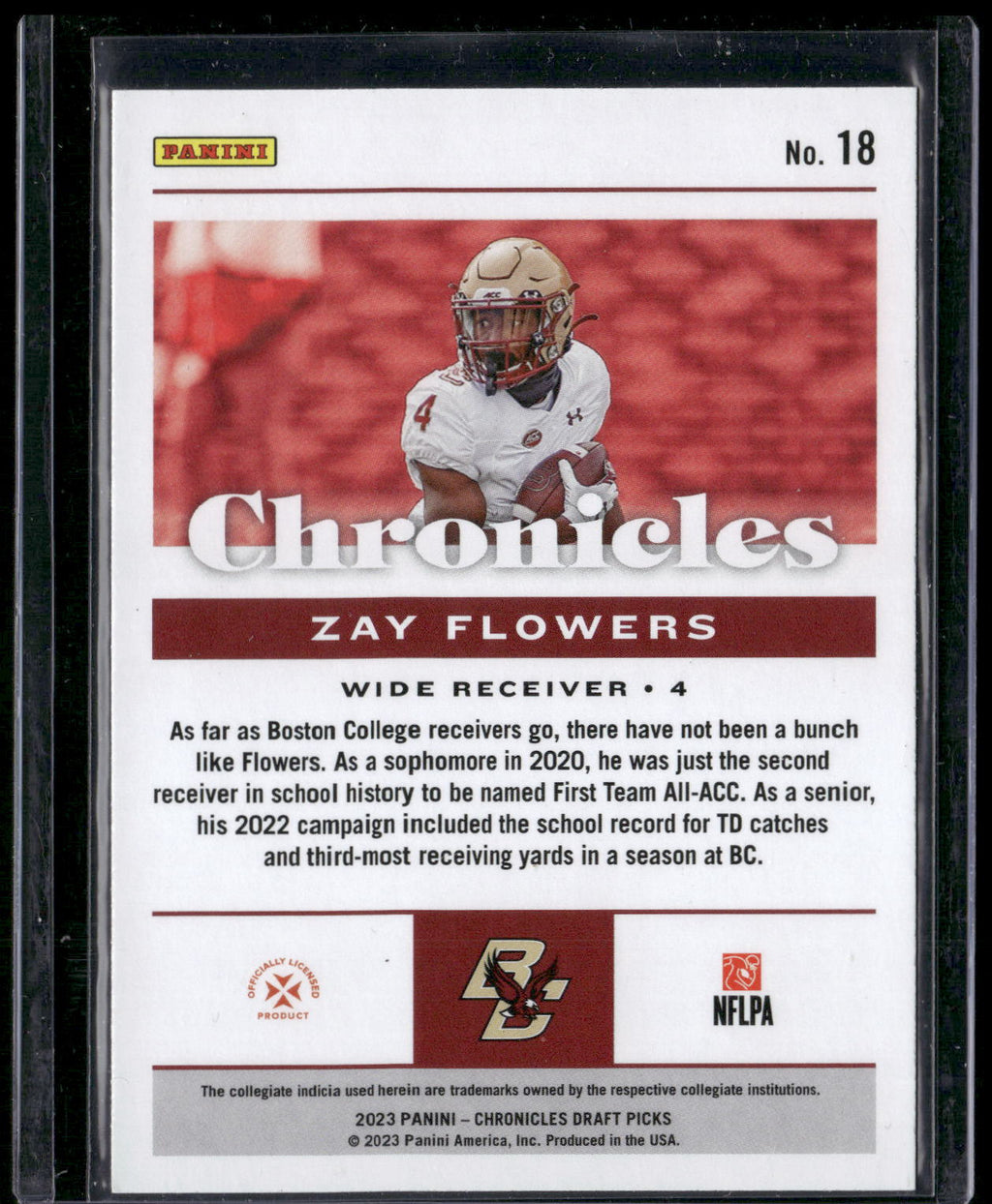2023 Panini Chronicles Draft Picks #18 Zay Flowers