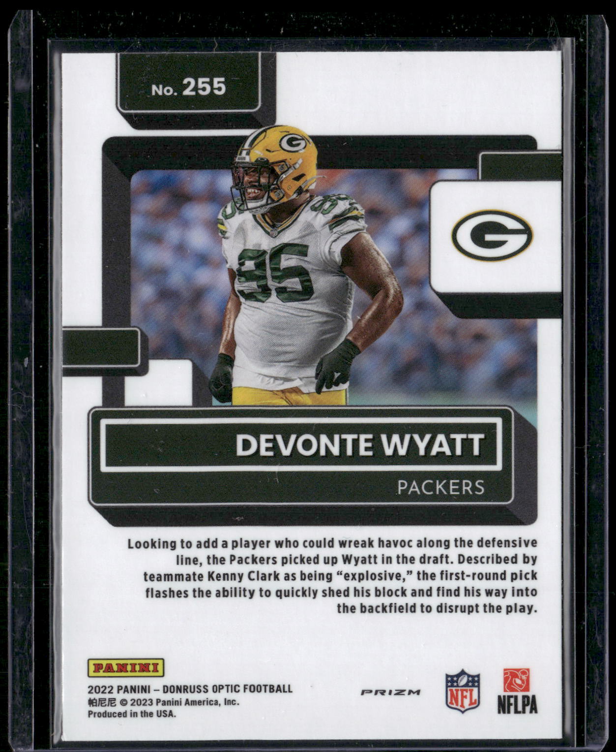 2022 Donruss Optic #255 Devonte Wyatt Red Hyper