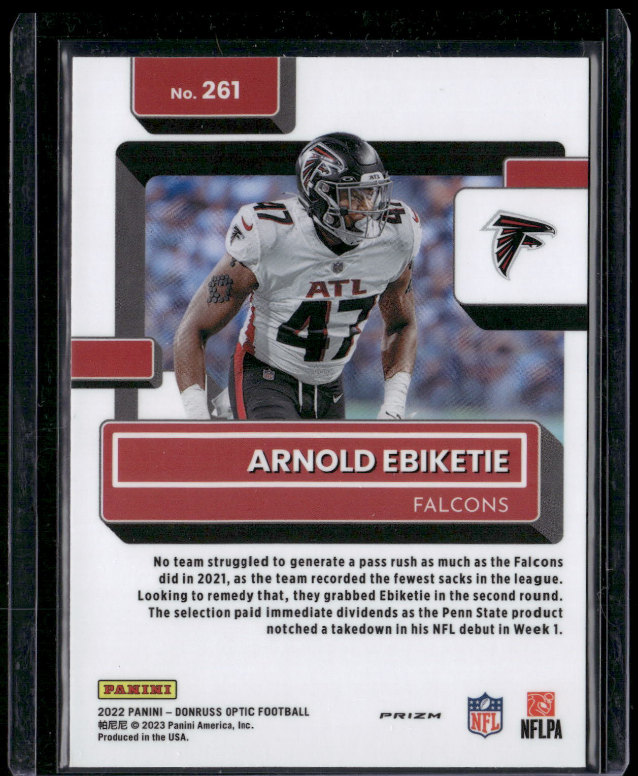 2022 Donruss Optic #261 Arnold Ebiketie Holo