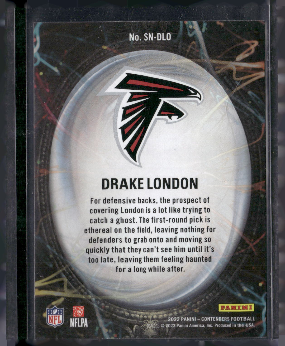 2022 Panini Contenders #SN-DLO Drake London Supernatural
