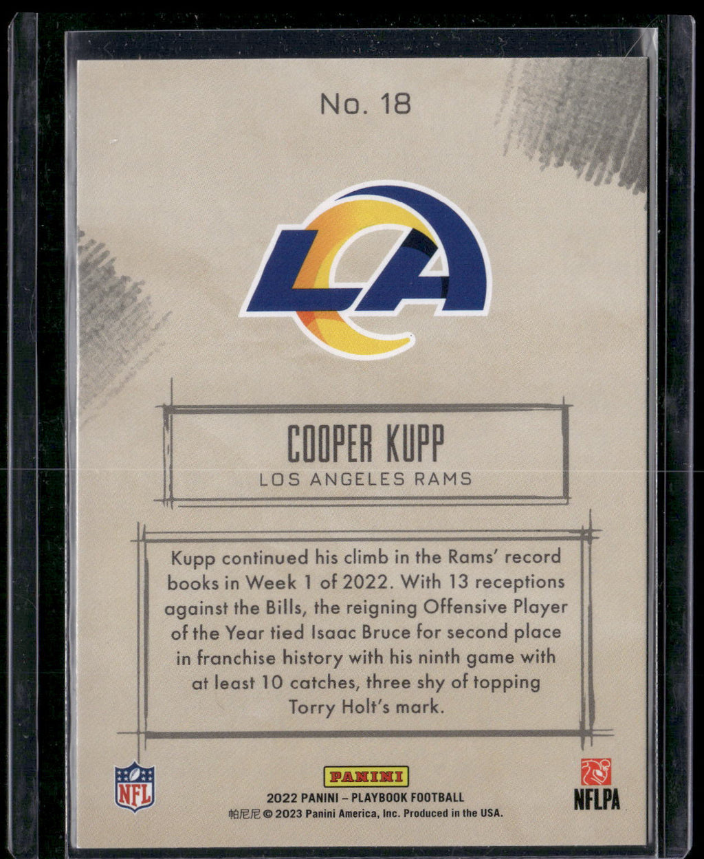 2022 Panini Playbook #18 Cooper Kupp Sketchbooks