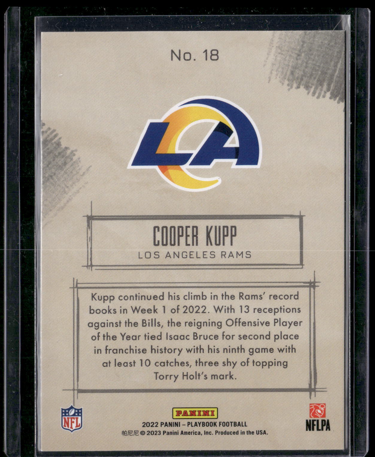 2022 Panini Playbook #18 Cooper Kupp Sketchbooks