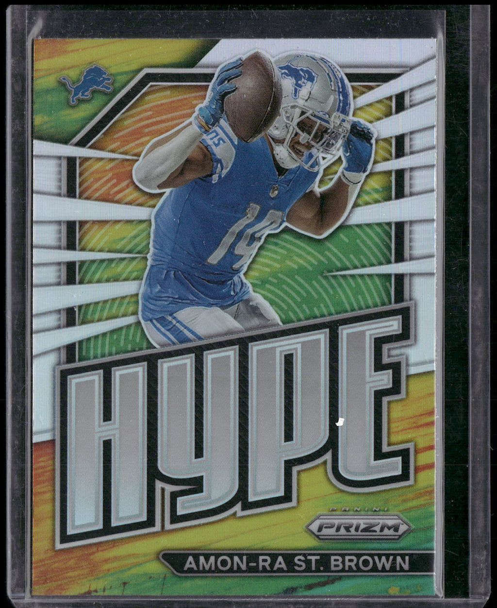 2022 Panini Prizm #H-13 Amon-Ra St. Brown Hype Prizm Silver