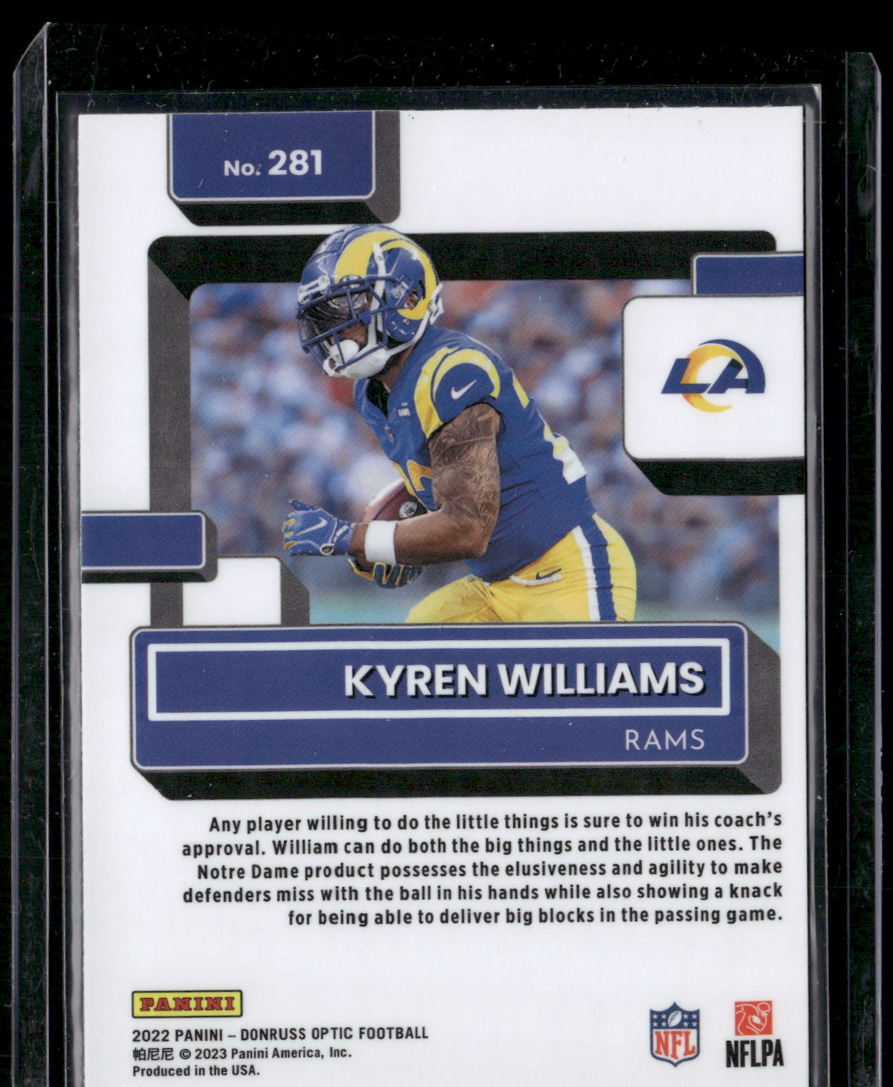 2022 Donruss Optic #281 Kyren Williams