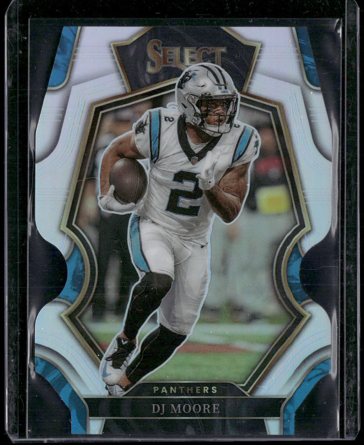 2022 Panini Select #114 DJ Moore Silver Prizm Die Cut