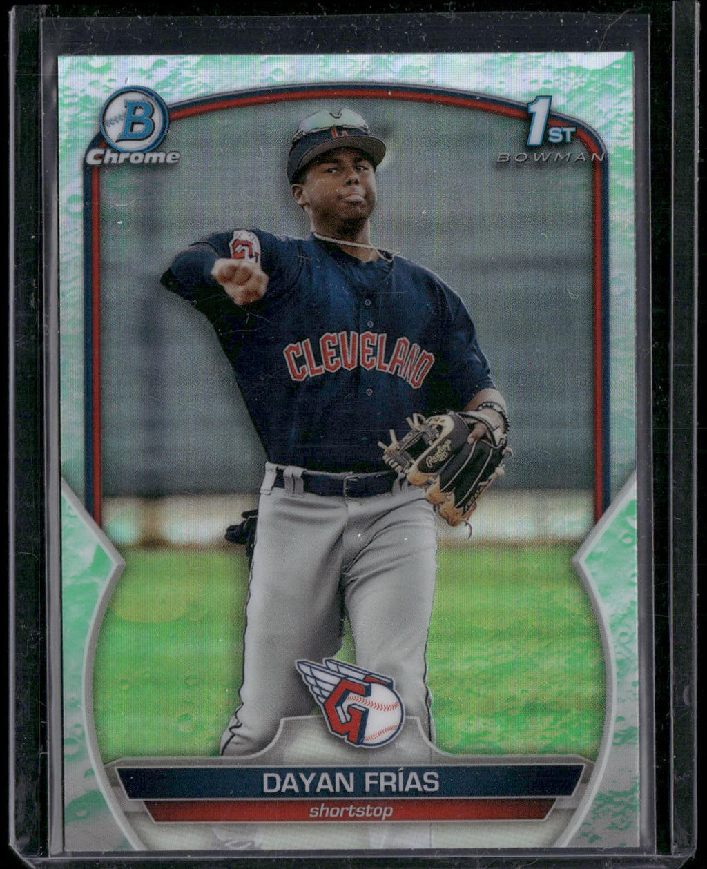 2023 Bowman #BCP-26 Dayan Frías Chrome Prospects Lunar Glow Refractors