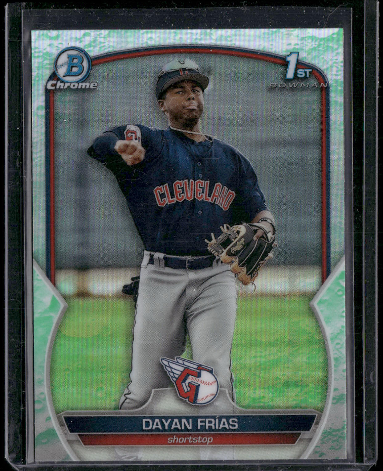 2023 Bowman #BCP-26 Dayan Frías Chrome Prospects Lunar Glow Refractors