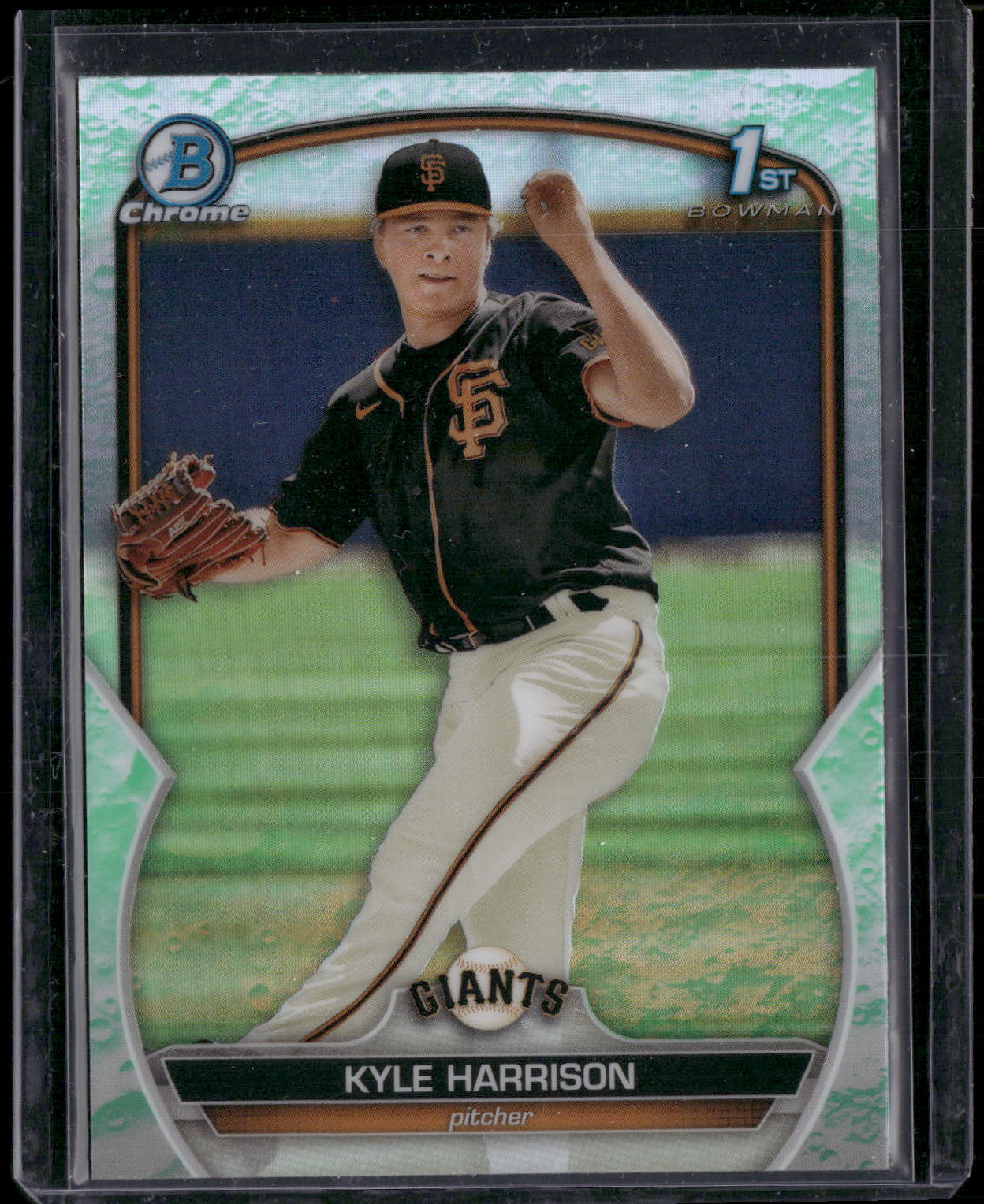 2023 Bowman #BCP-93 Kyle Harrison Chrome Prospects Lunar Glow Refractors