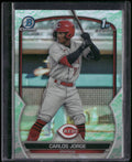 2023 Bowman #BCP-120 Carlos Jorge Chrome Prospects Lunar Glow Refractors