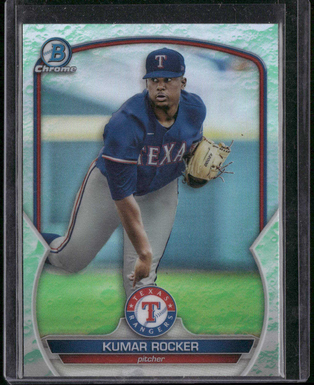 2023 Bowman #BCP-39 Kumar Rocker Chrome Prospects Lunar Glow Refractors