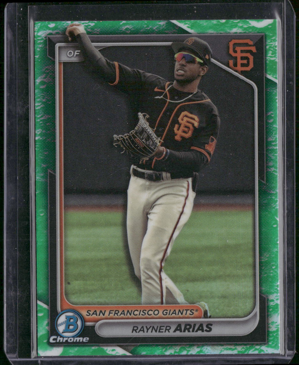 2024 Bowman #BCP-127 Rayner Arias Chrome Prospects Lunar Glow Refractor