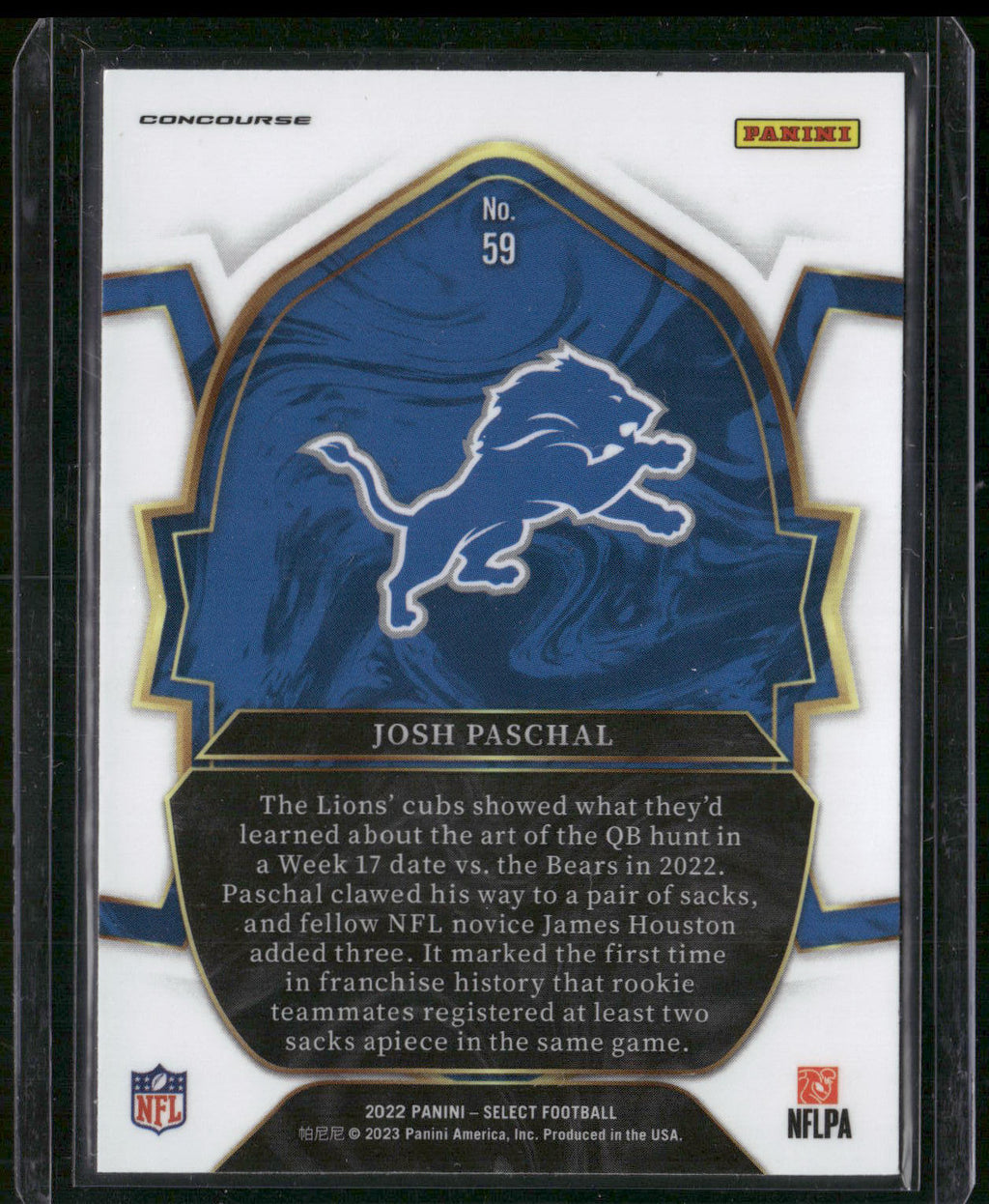 2022 Panini Select #59 Josh Paschal
