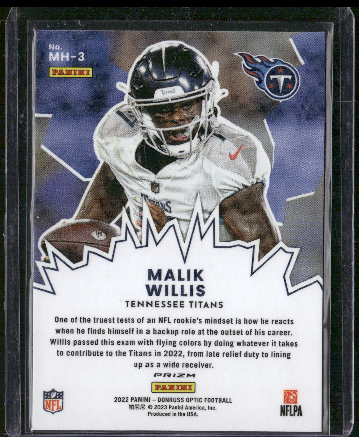 2022 Donruss Optic #MH-3 Malik Willis My House!