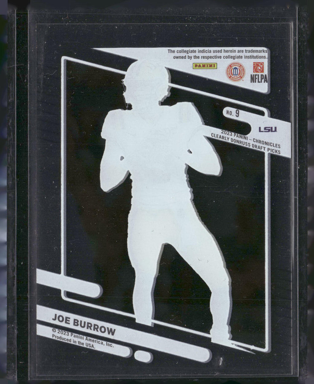 2023 Panini Chronicles Draft Picks #9 Joe Burrow Clearly Donruss Green