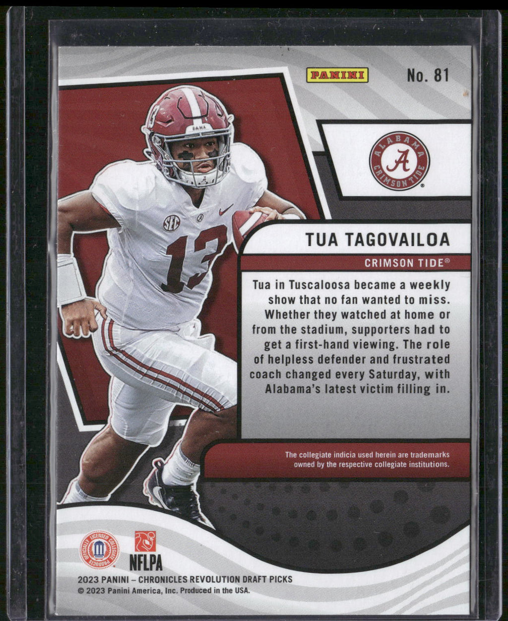 2023 Panini Chronicles Draft Picks #81 Tua Tagovailoa Revolution