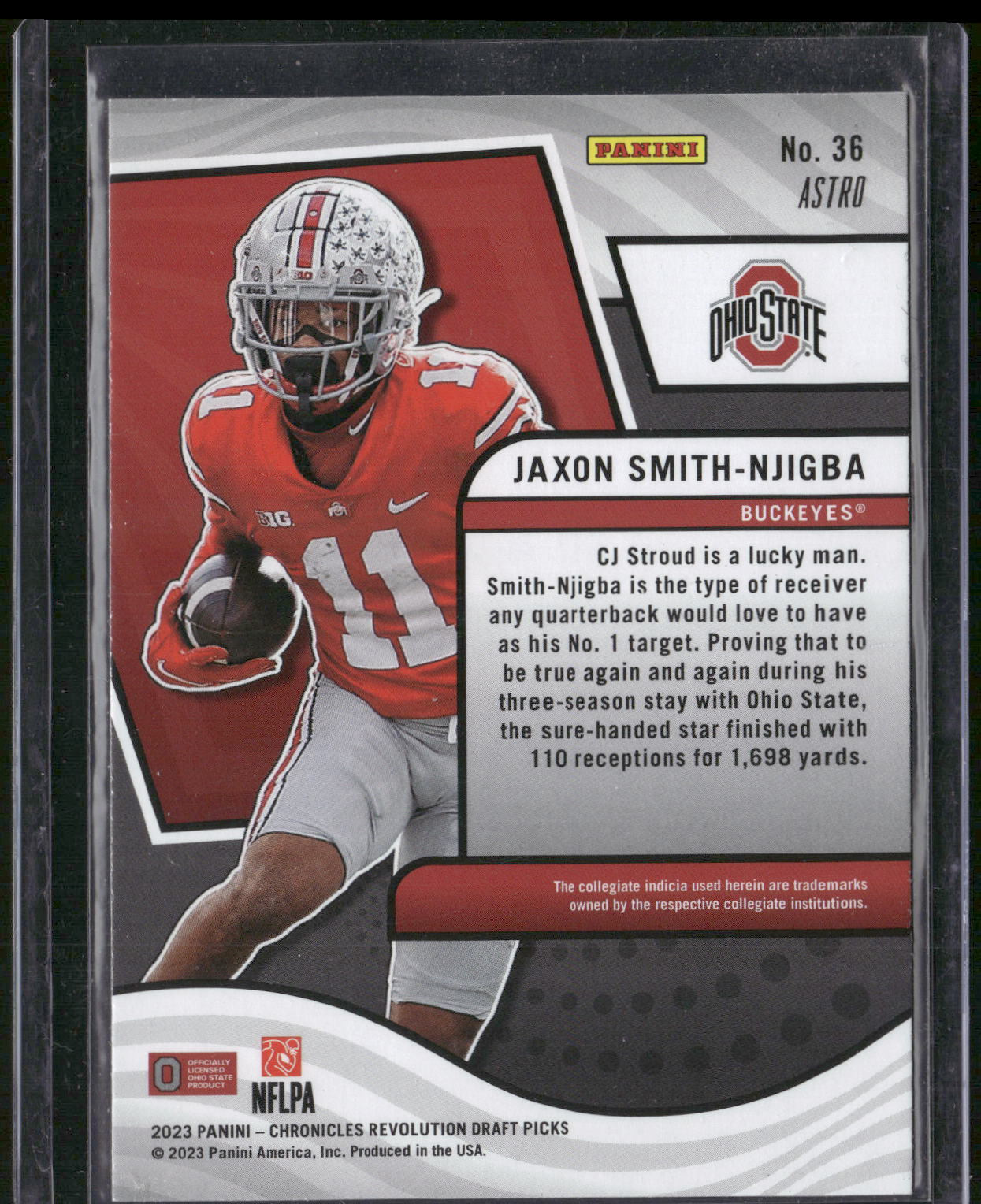 2023 Panini Chronicles Draft Picks #36 Jaxon Smith-Njigba Revolution Astro
