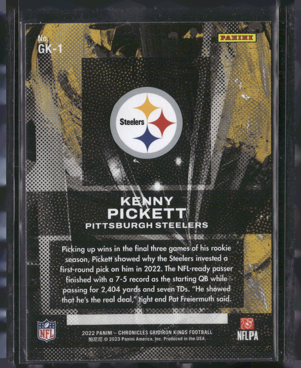 2022 Panini Chronicles #GK-1 Kenny Pickett Gridiron Kings