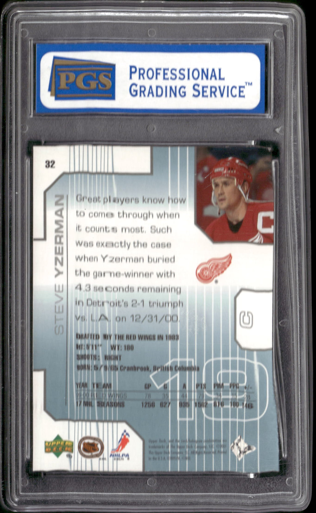 2000-01 Upper Deck Pros & Prospects #32 Steve Yzerman