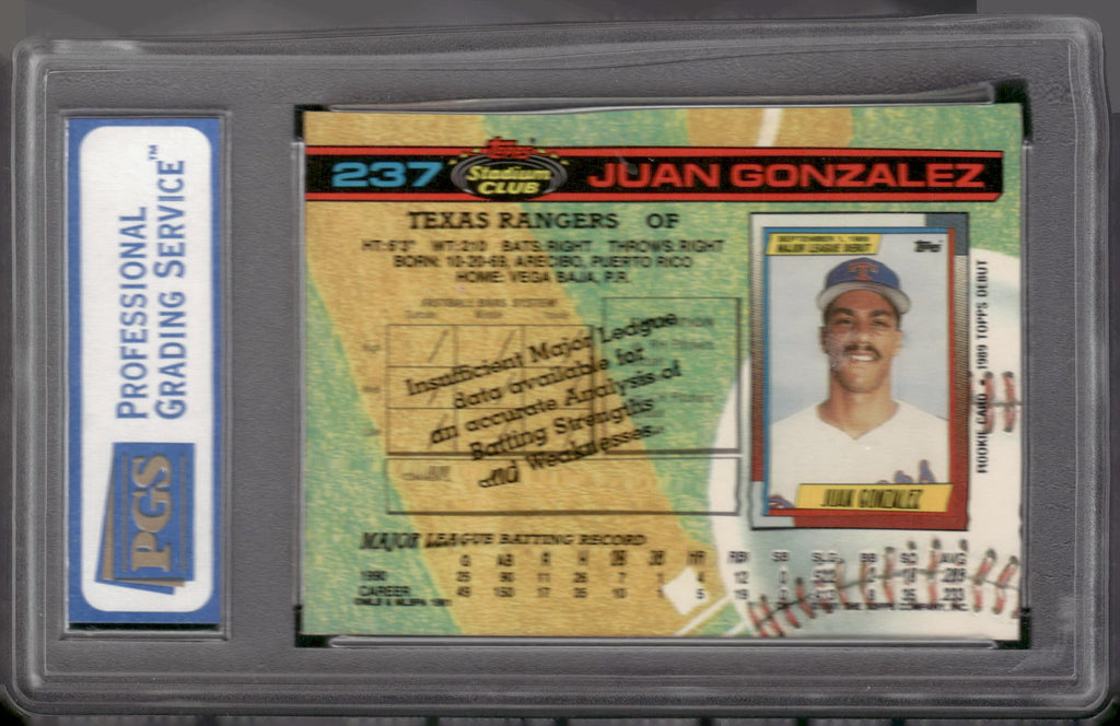 1991 Stadium Club #237 Juan Gonzalez