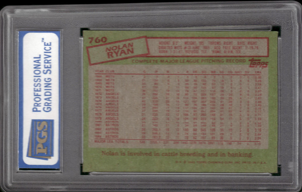 1985 Topps #760 Nolan Ryan