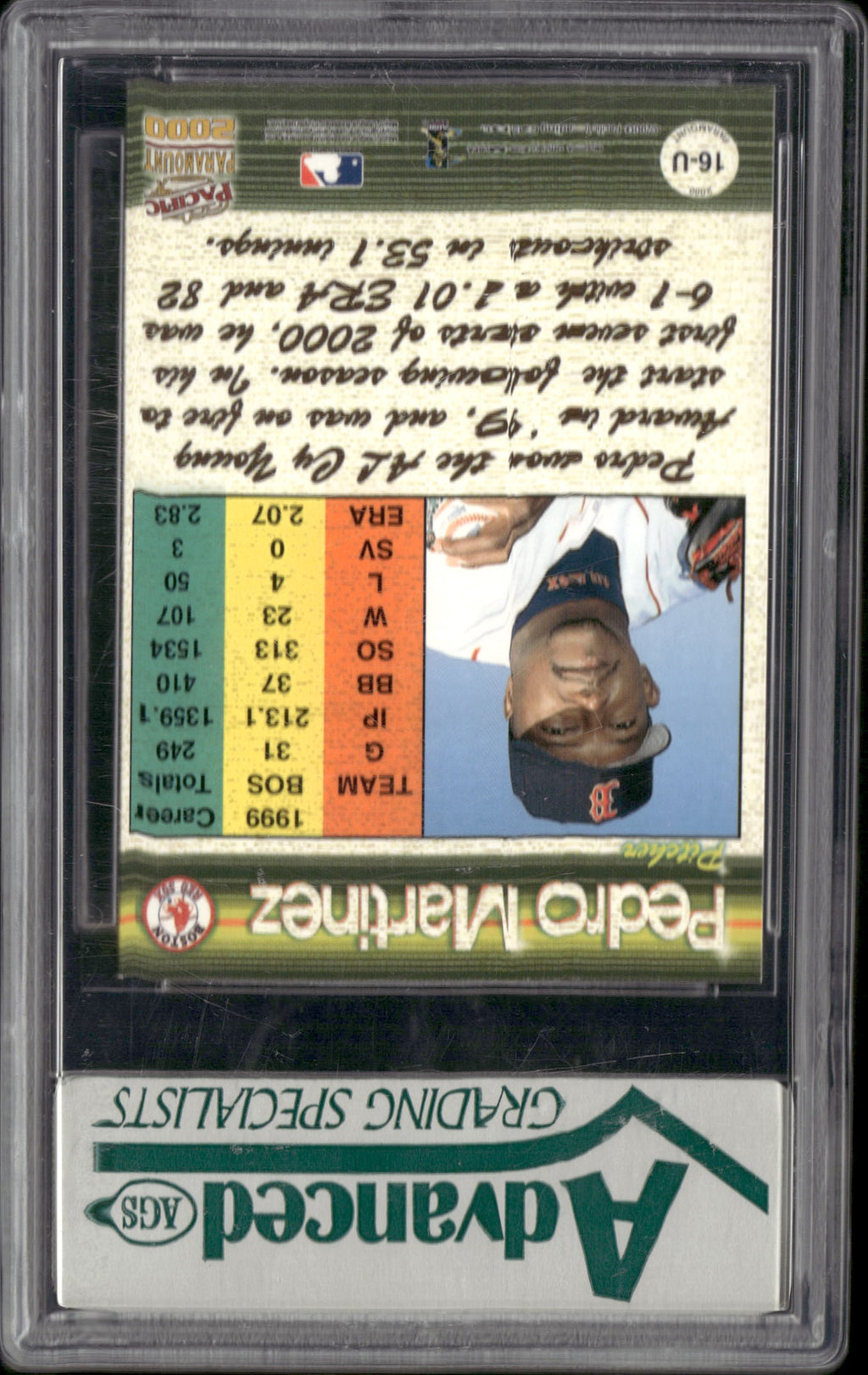 2000 Pacific Paramount Update #16-U Pedro Martinez