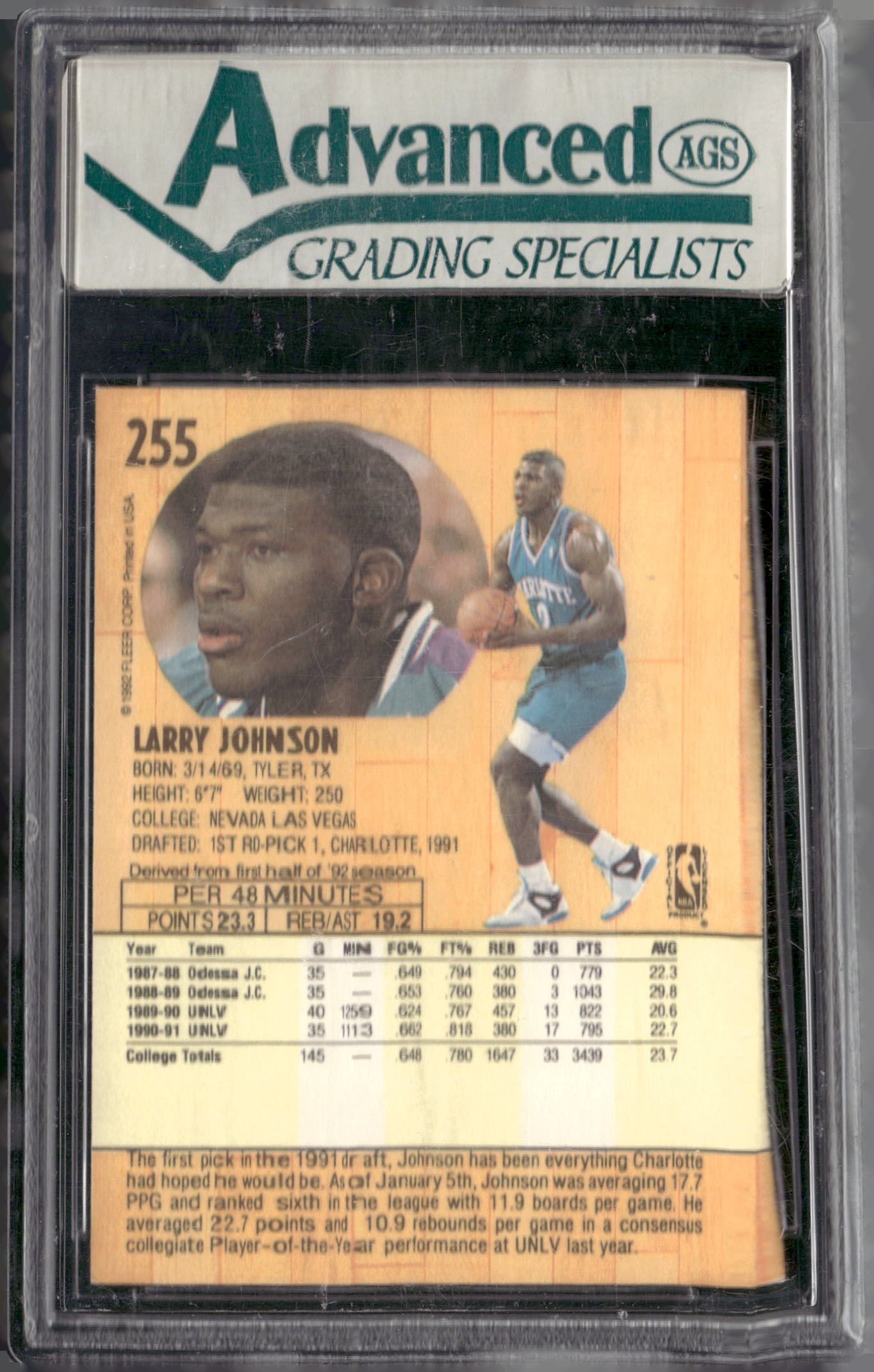 1991-92 Fleer #255 Larry Johnson