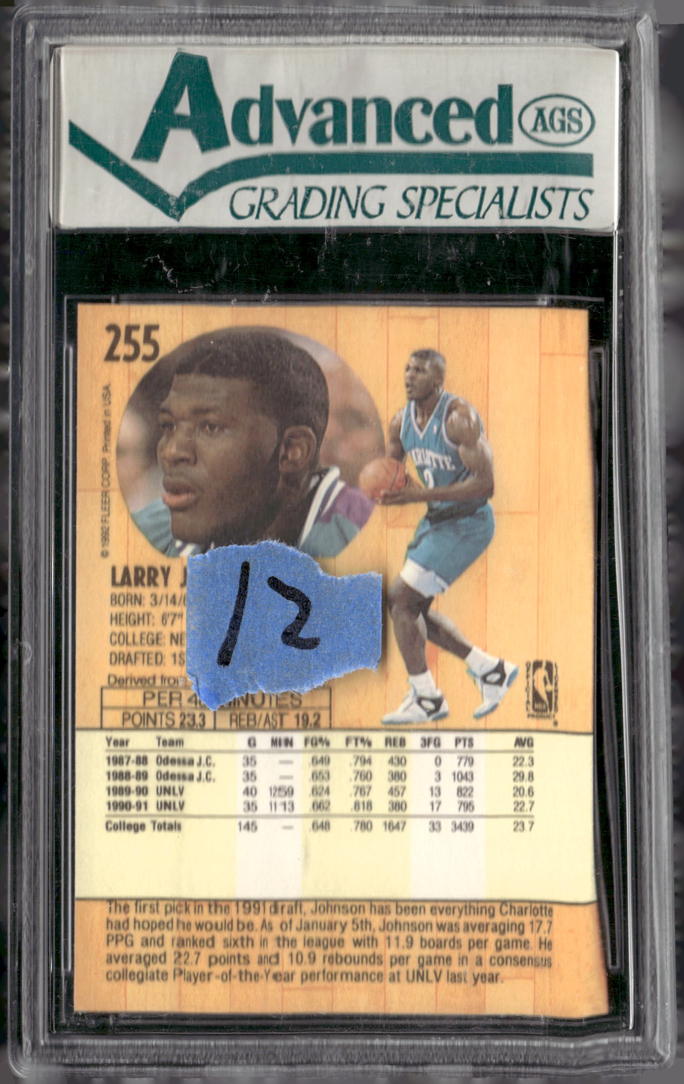 1991-92 Fleer #255 Larry Johnson