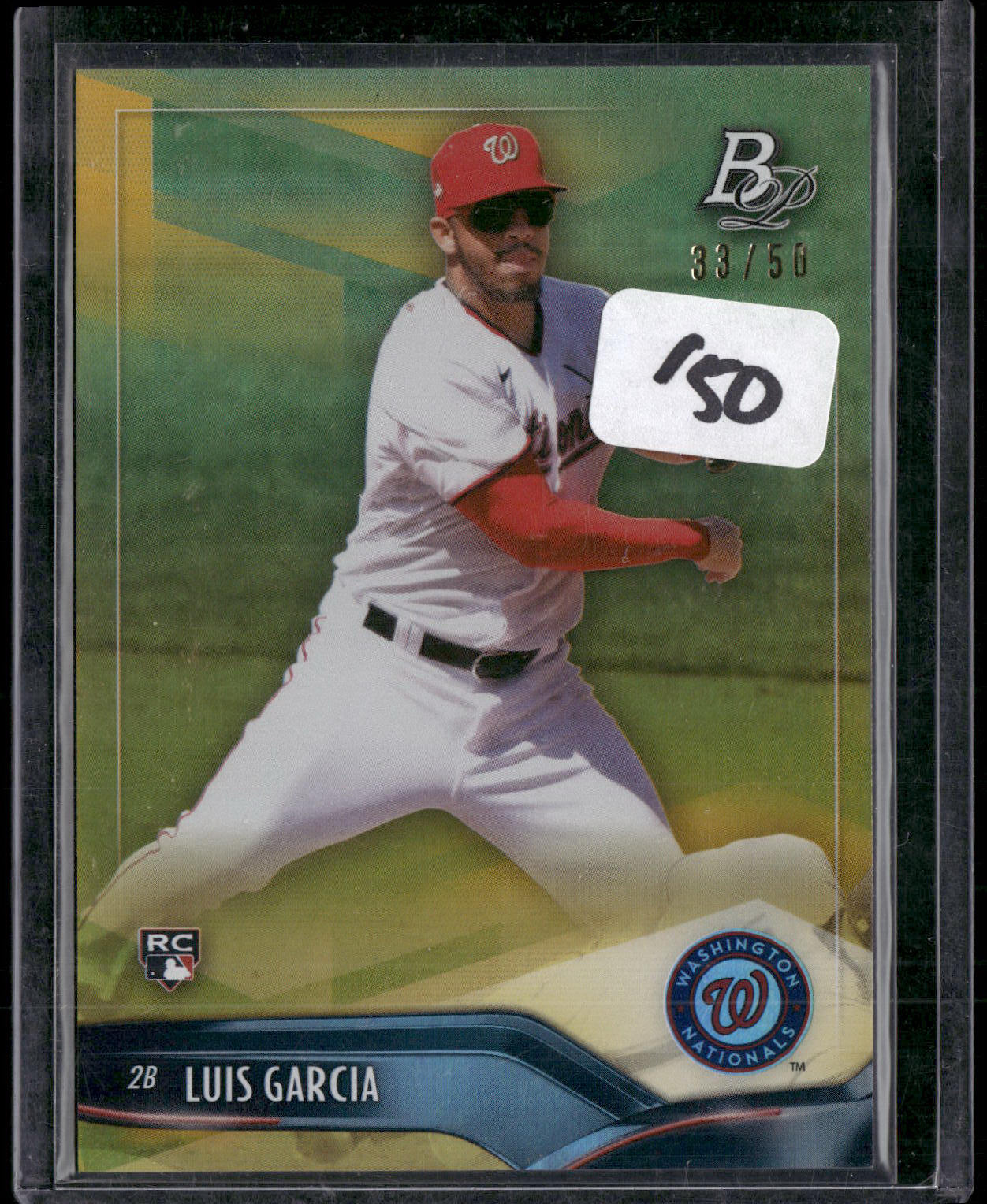 2021 Bowman Platinum #17 Luis Garcia Gold #/50