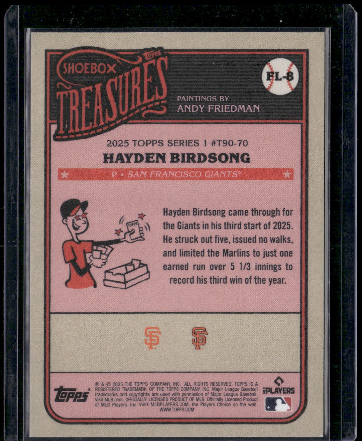 2025 Topps Shoebox Treasures by Andy Friedman #FL-8 Hayden Birdsong