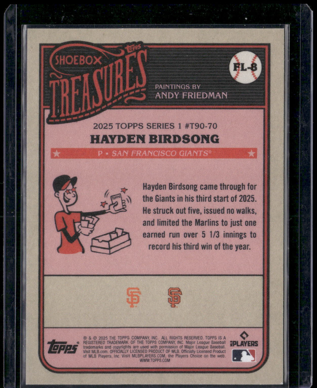 2025 Topps Shoebox Treasures by Andy Friedman #FL-8 Hayden Birdsong