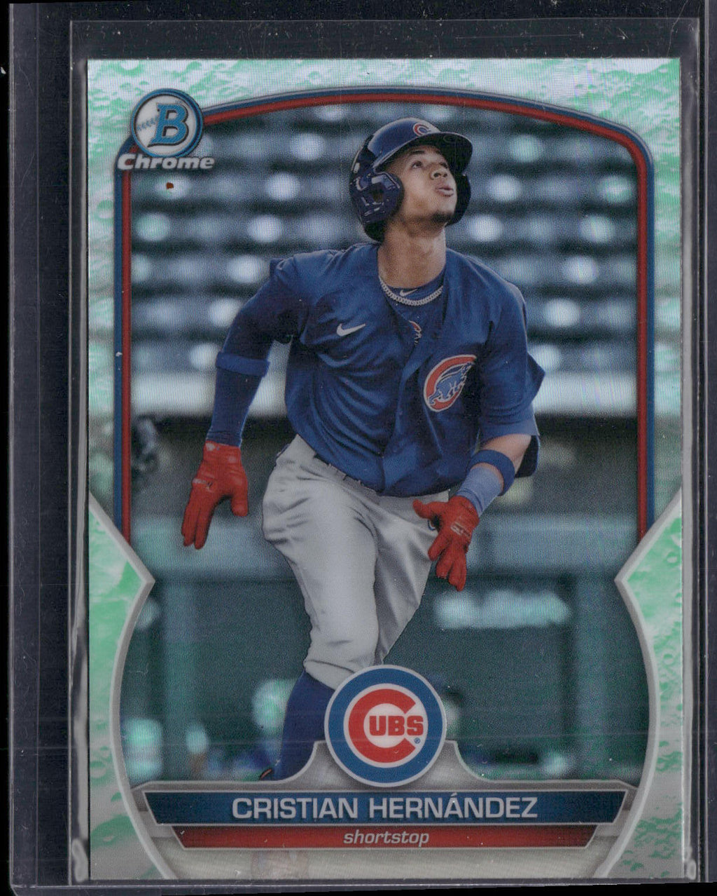 2023 Bowman #BCP-24 Cristian Hernández Chrome Prospects Lunar Glow Refractors