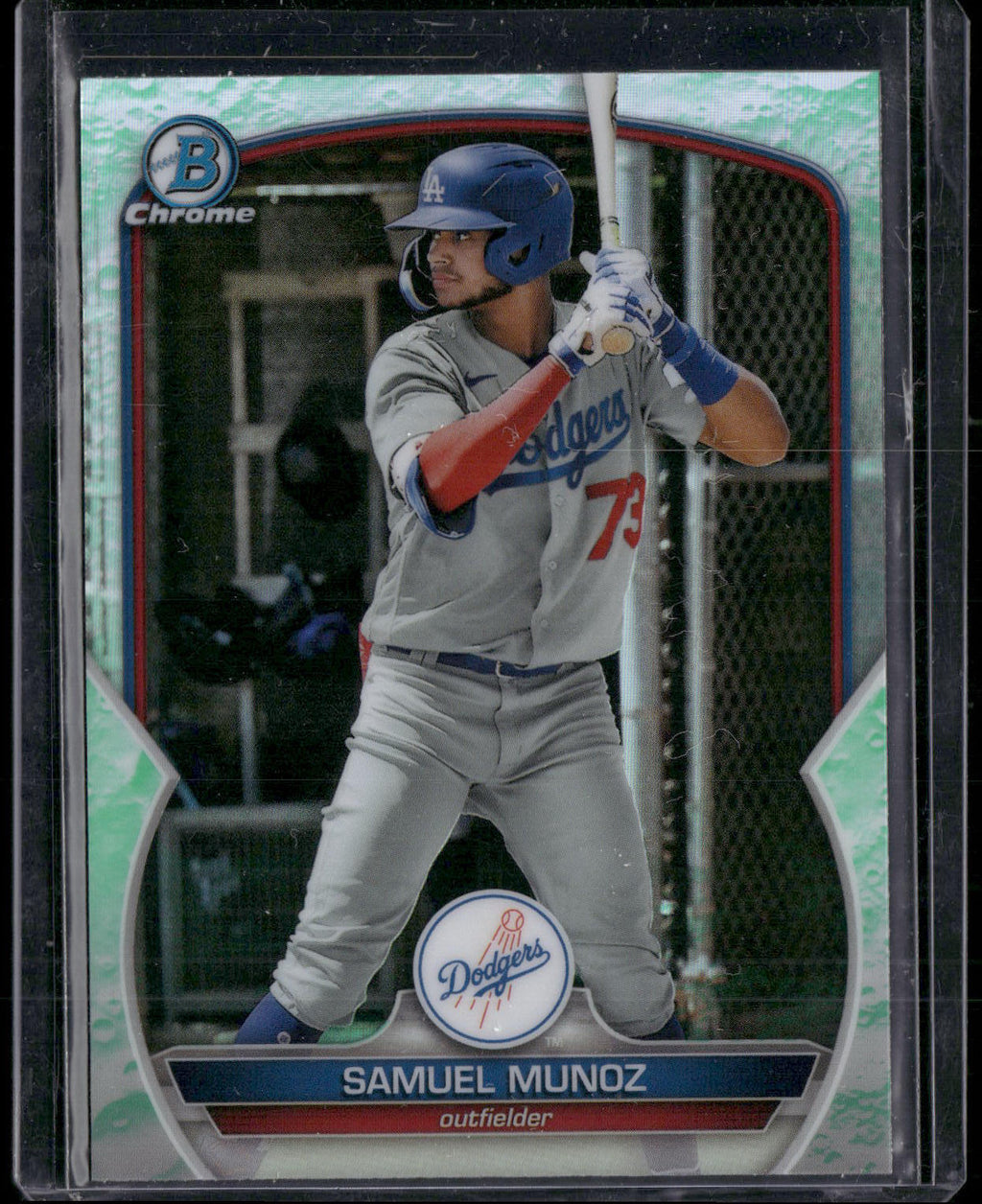 2023 Bowman #BCP-80 Samuel Munoz Chrome Prospects Lunar Glow Refractors
