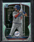 2023 Bowman #BCP-80 Samuel Munoz Chrome Prospects Lunar Glow Refractors