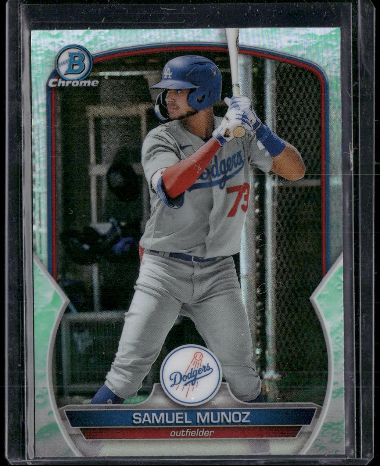 2023 Bowman #BCP-80 Samuel Munoz Chrome Prospects Lunar Glow Refractors