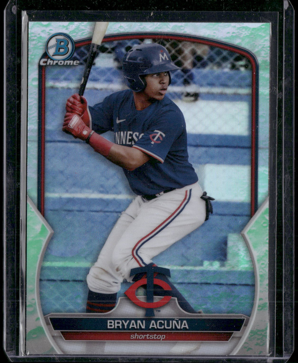 2023 Bowman #BCP-37 Bryan Acuña Chrome Prospects Lunar Glow Refractor