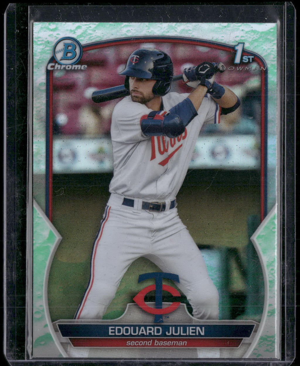 2023 Bowman #BCP-82 Edouard Julien Chrome Prospects Lunar Glow Refractors
