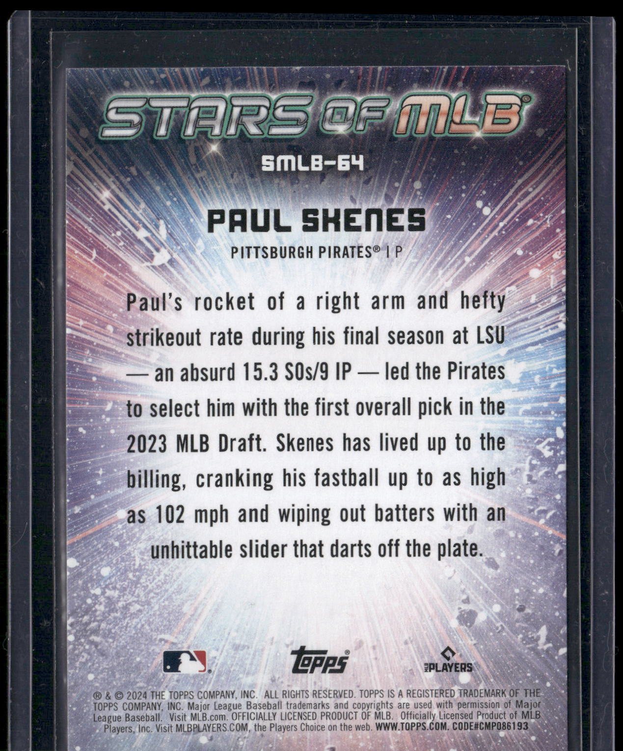 2024 Topps Update #SMLB-64 Paul Skenes Stars of MLB