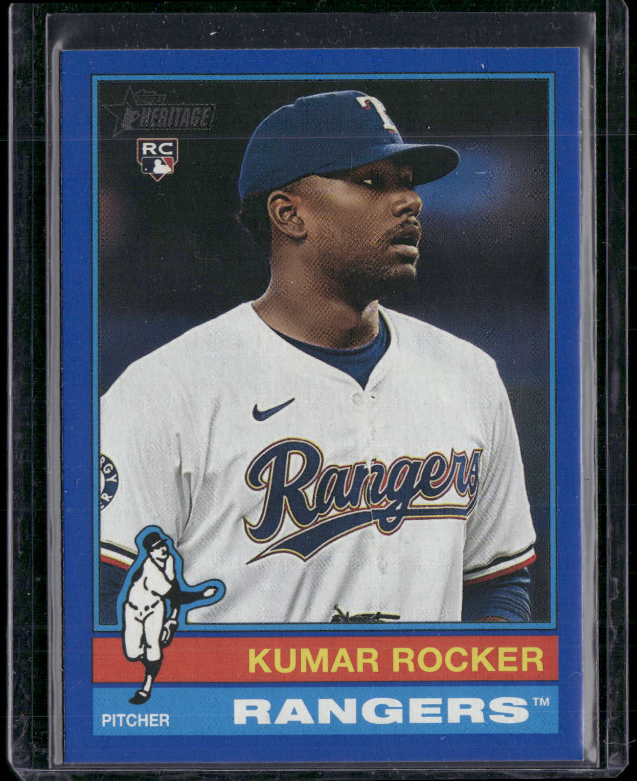 2025 Topps Heritage #179 Kumar Rocker Dark Blue Border
