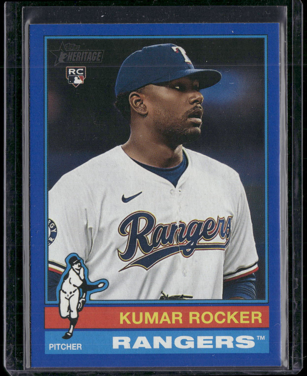 2025 Topps Heritage #179 Kumar Rocker Dark Blue Border
